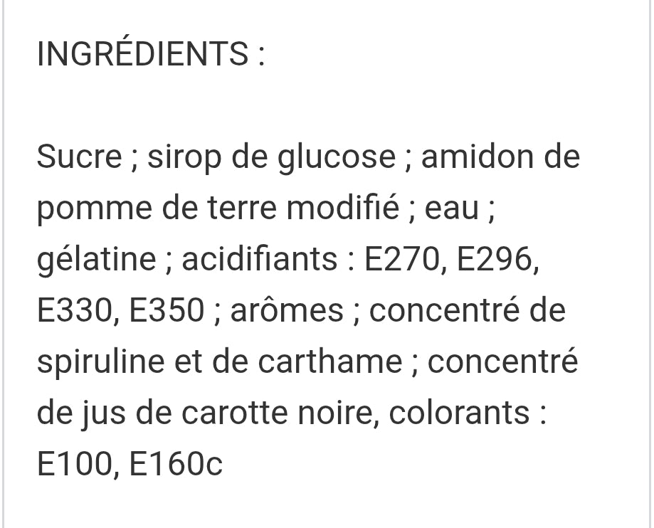 Bouteille soda acidulé 100g