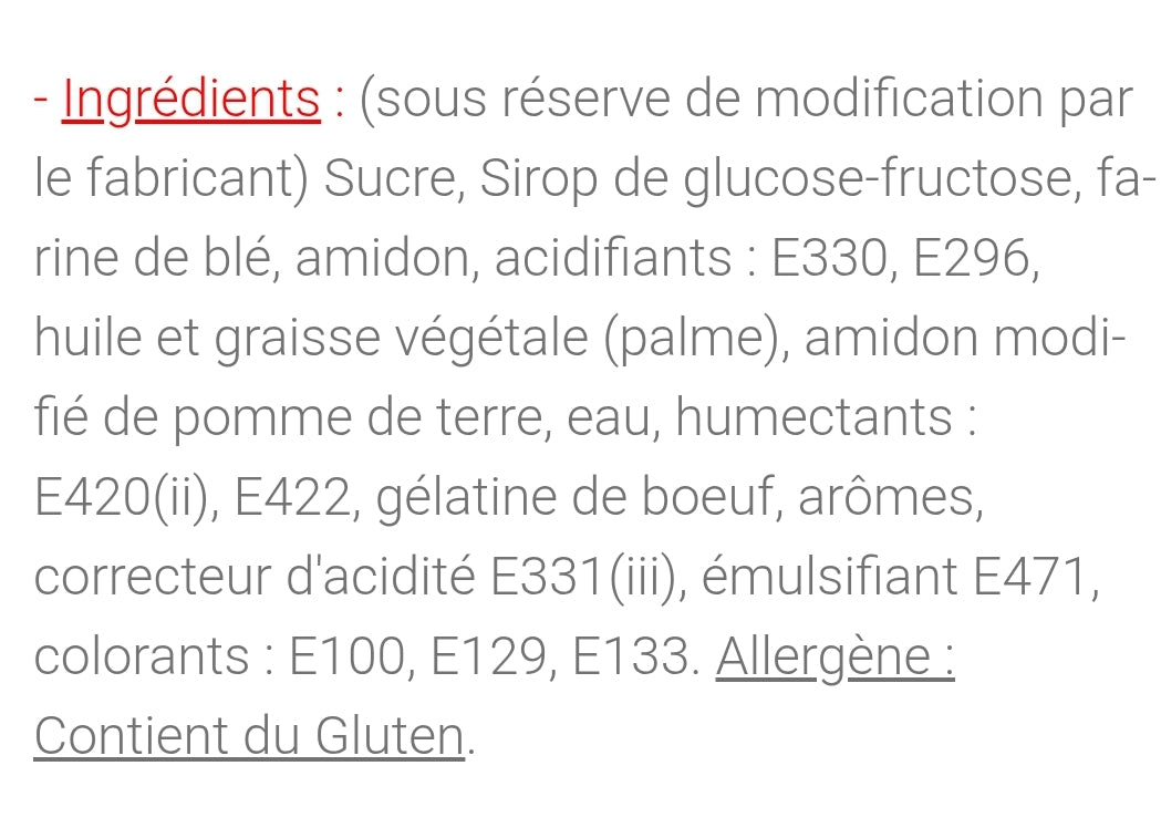 Mini câble sucré (100g)
