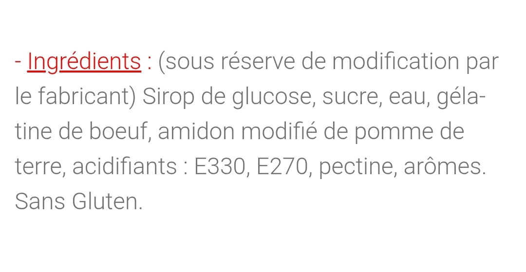 Cœur blanc sucré (100g)
