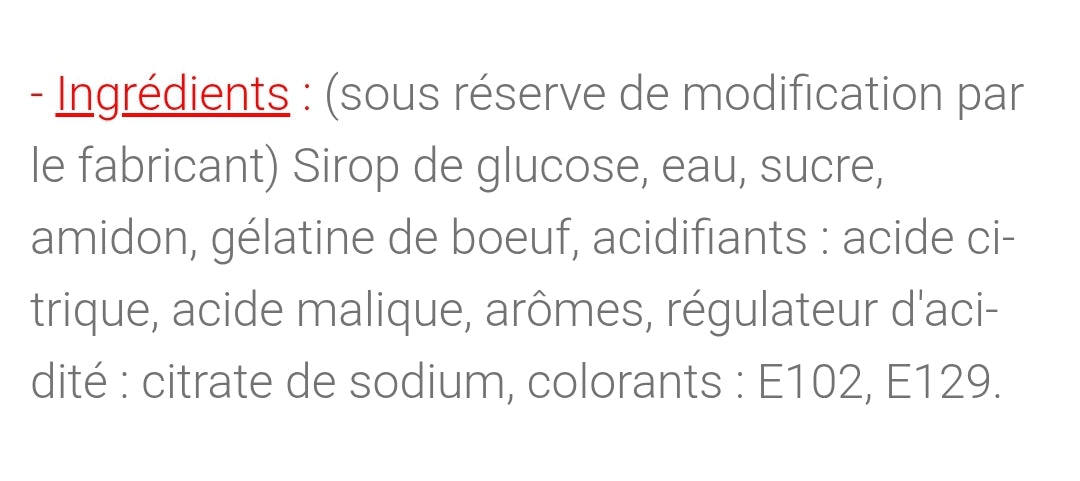Cœur pêche sucré (100g)