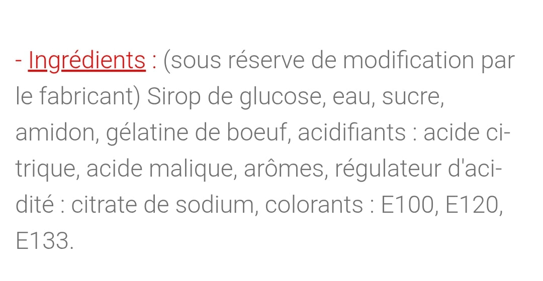 Bouteille cola sucré (100g)