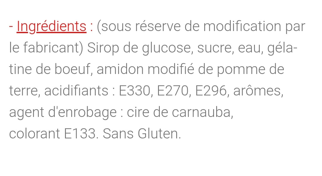 Langues bleu framboise sucré (100g)