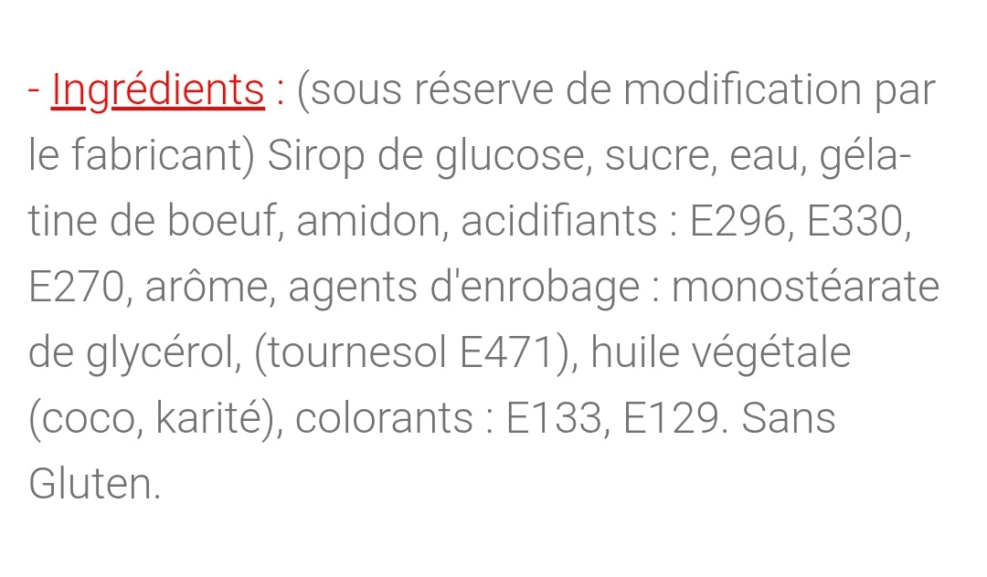 Langues Tutti acides (100g)