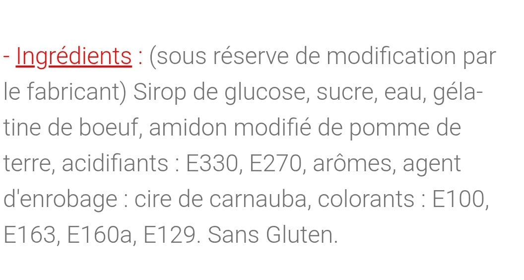 Anneaux pêche sucré (100g)