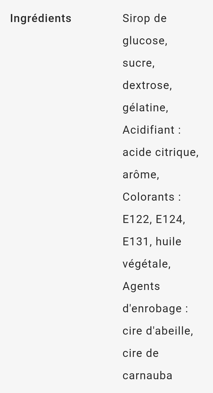 Schtroumfs lisse Haribo (100g)
