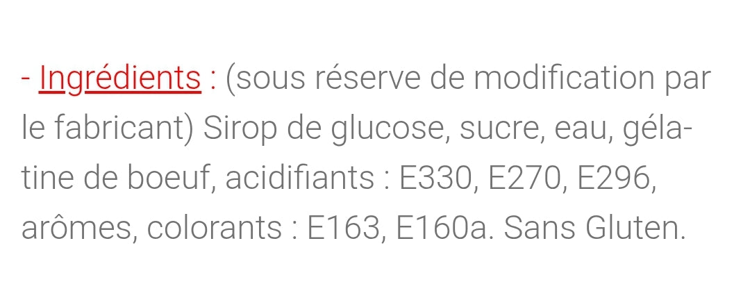 Dentier sucré (100g)