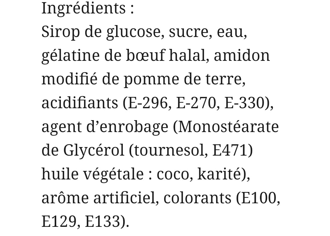 Bouteille multicolore (100g)