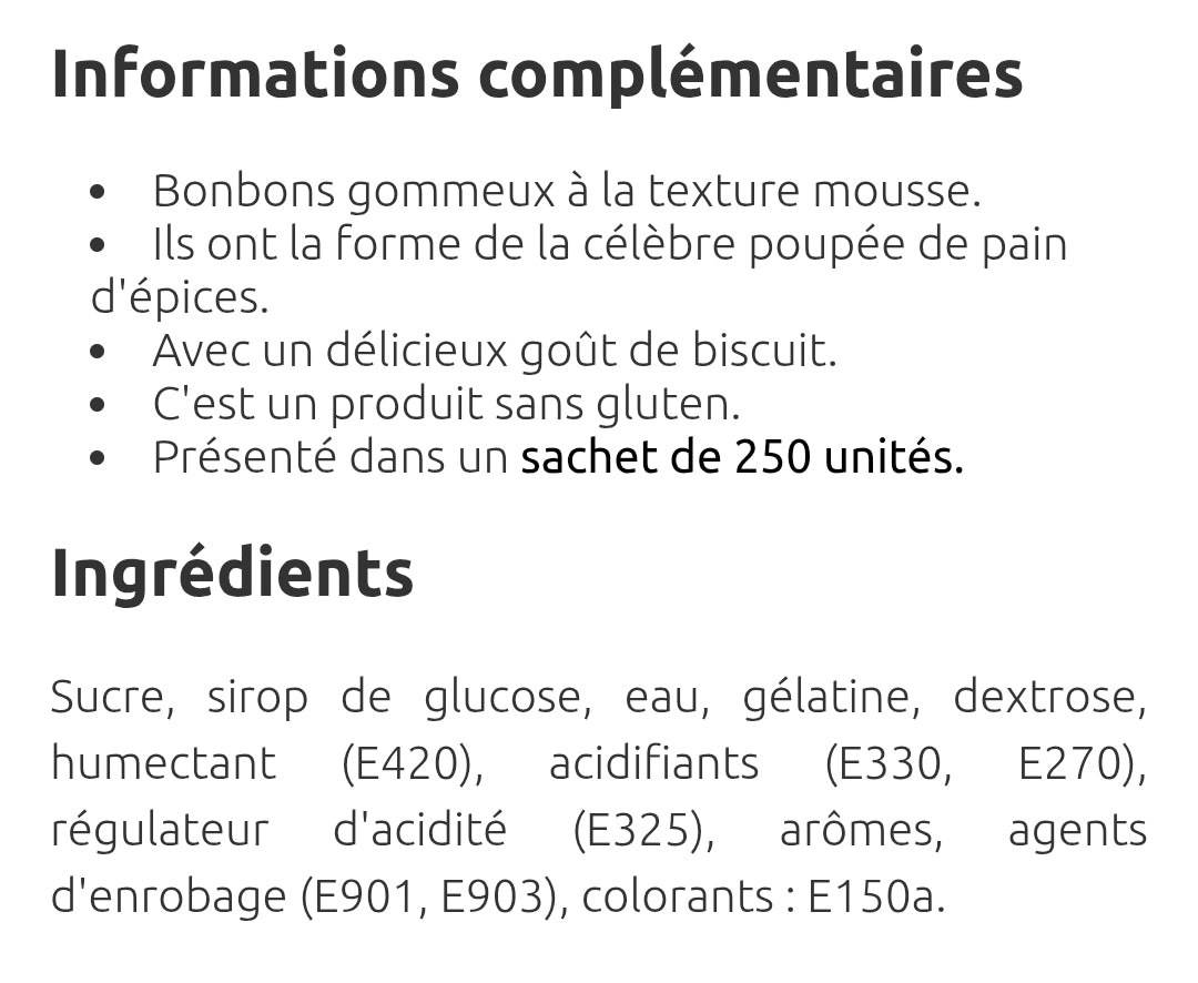 Bonhomme biscuits 100g