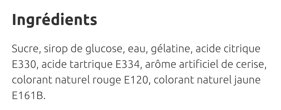 Oursons cerise (100g)