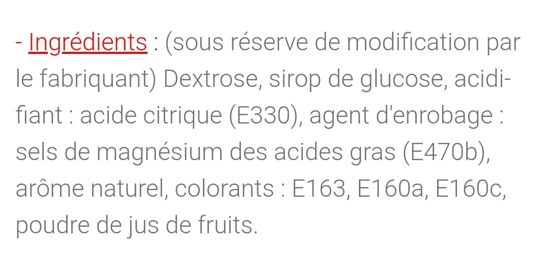 Rouleau dextrose (à l'unité)