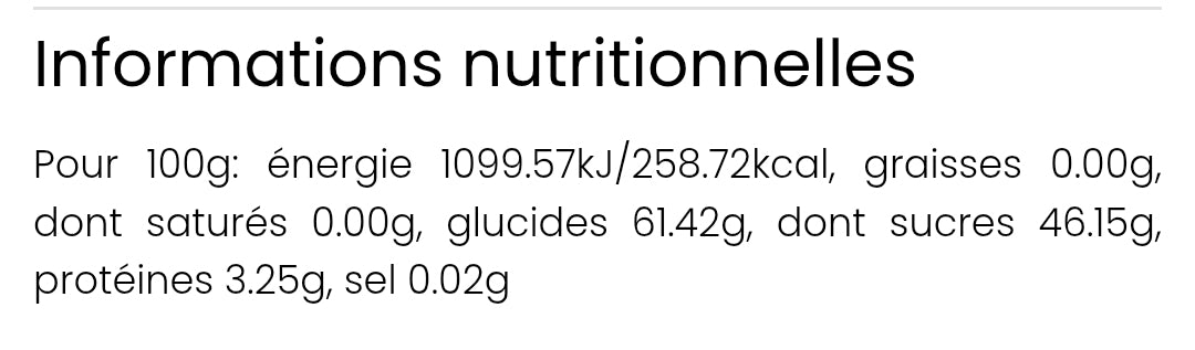 Noix de coco sucré (100g)