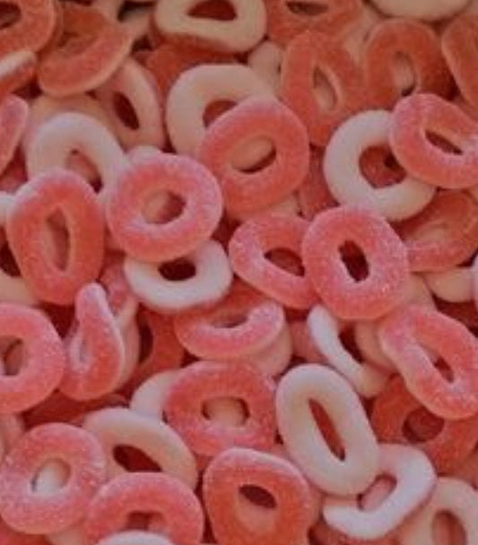 Anneaux fraise sucré (100g)