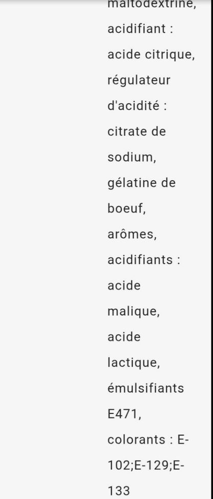 Jumbo coco acide  (à l'unité)