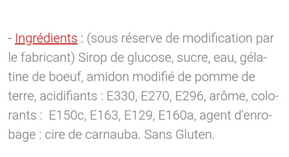 Bouteille cola chérie (100g)